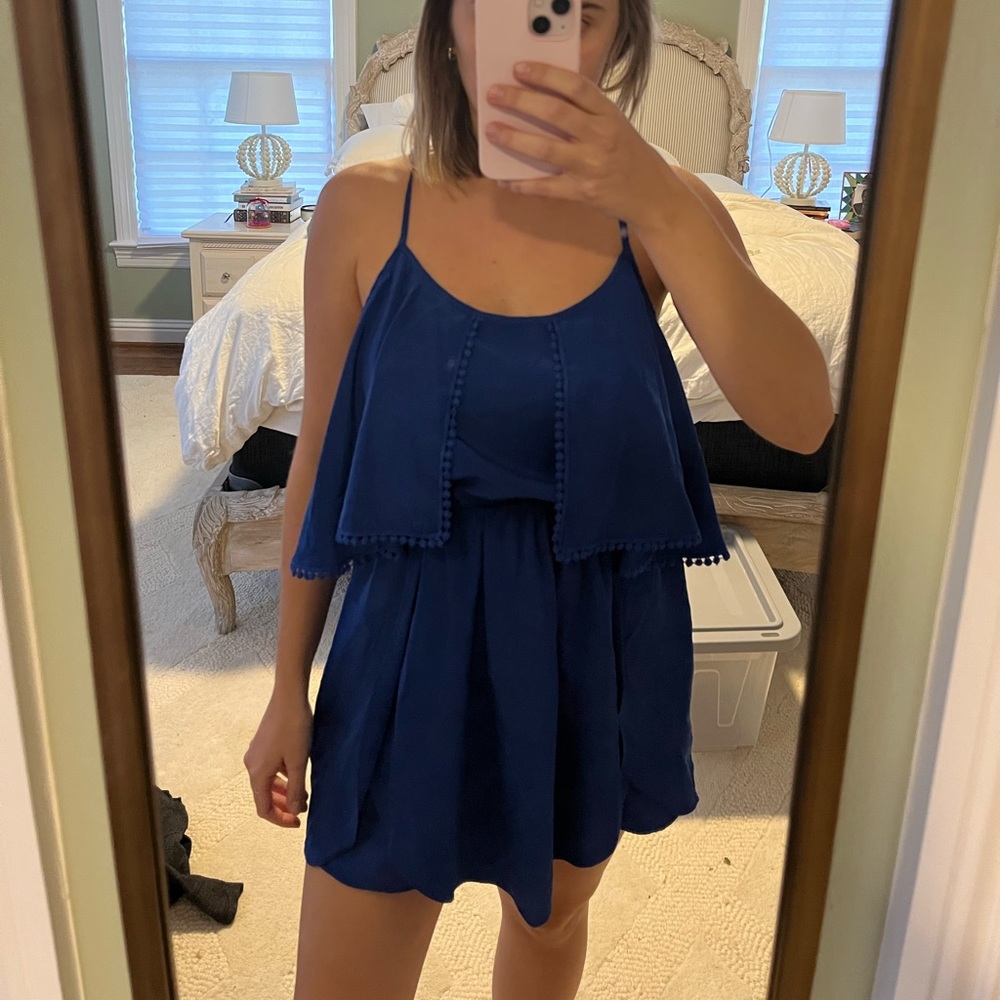 bright blue dress